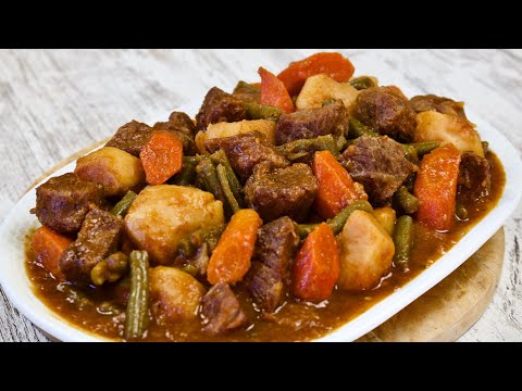 Inyama n'ibishyimbo: delicioso guiso de carne y verduras